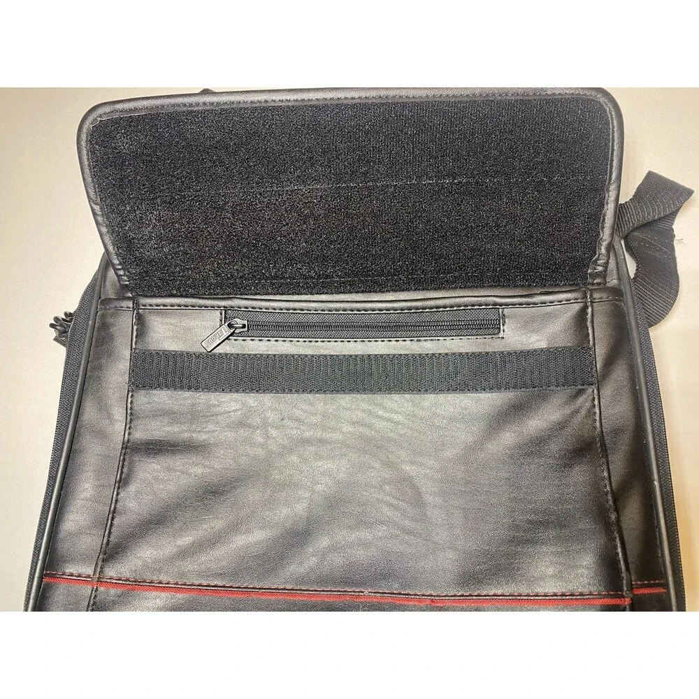 Vintage Targus Laptop Case Bag Black Red Stitch Made in Korea 80s 90s Retro